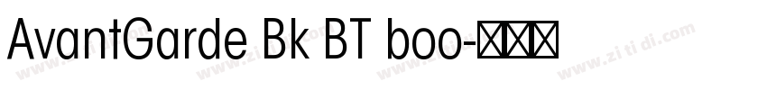 AvantGarde Bk BT boo字体转换